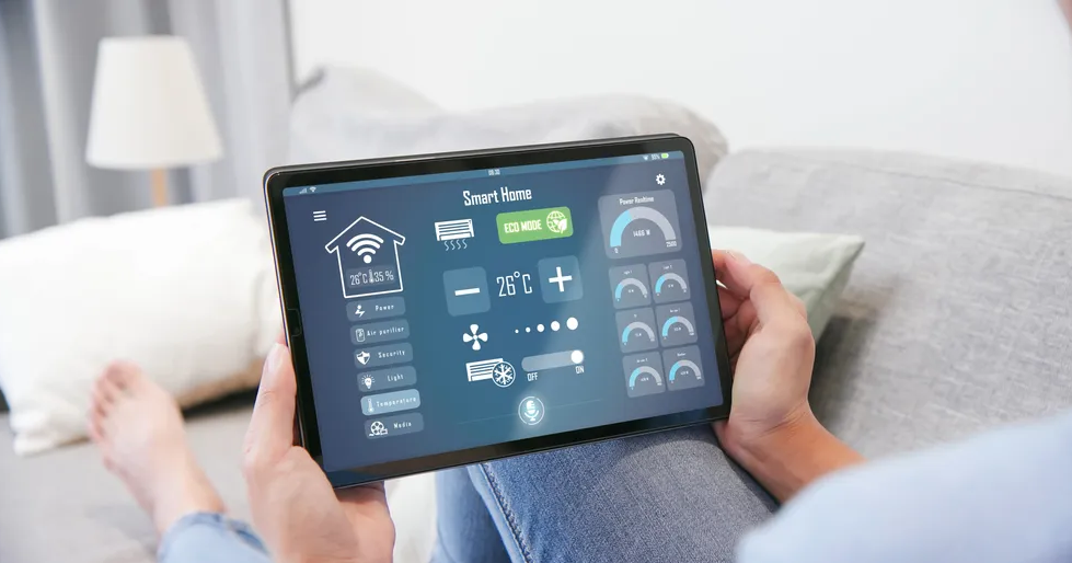 Painel Smart Home no Tablet